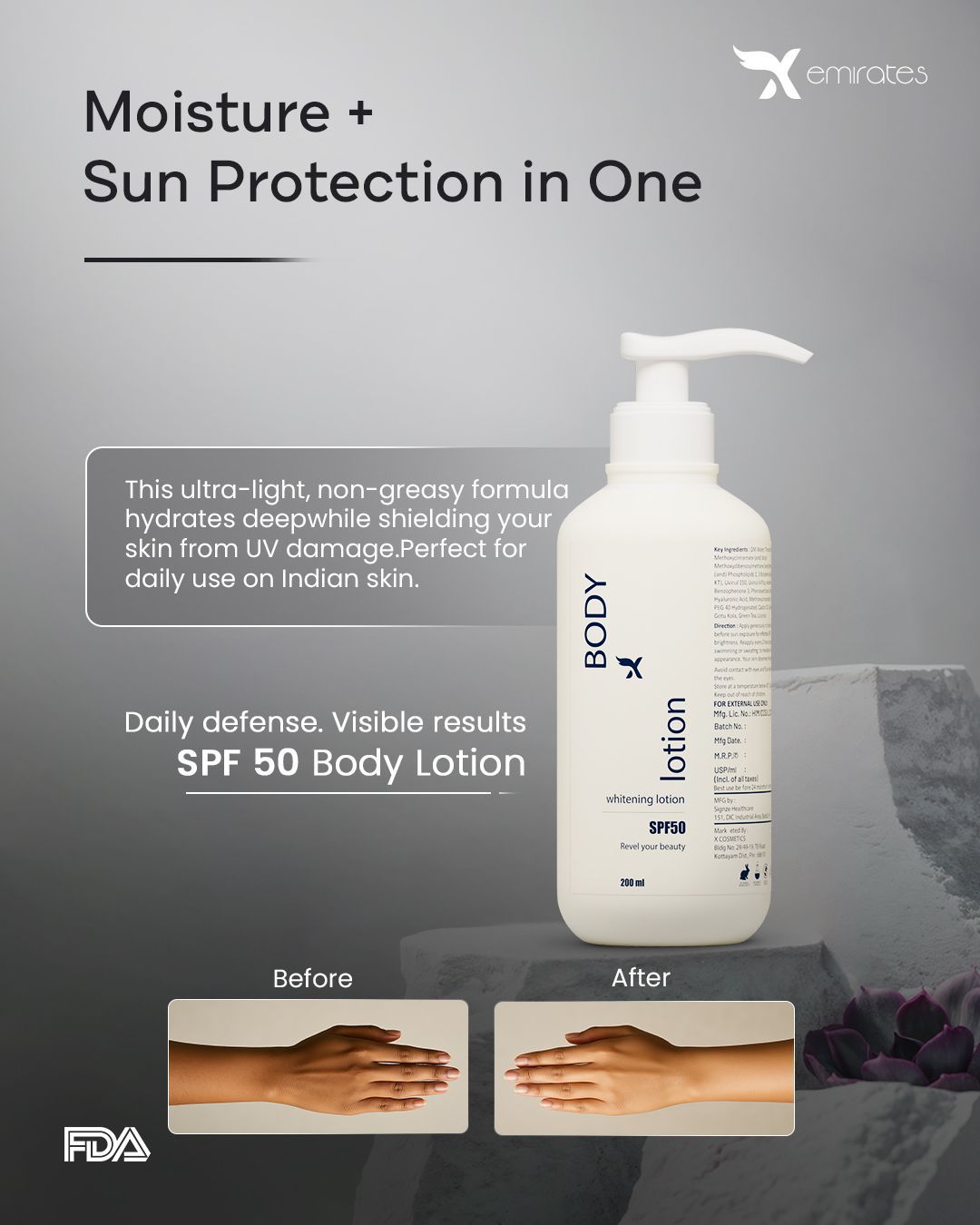 Cream X emirates body lotion (200 ml)