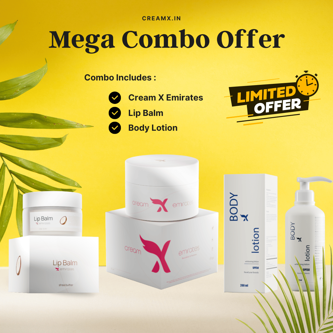 Mega Combo (Face Cream +Body Lotion + Lip balm)